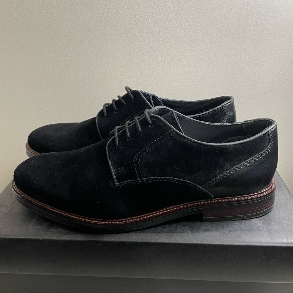 Alfani Phillip Suede Black Dress Oxfords